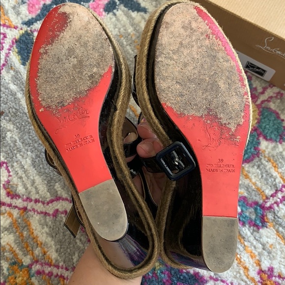 Christian Louboutin Salamanca 120 Patent Wedges - Picture 6 of 6